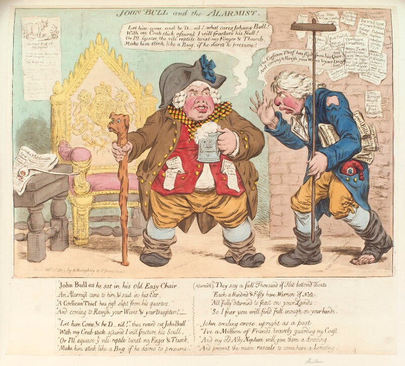 'john bull and the alarmist' (richard brinsley sheridan; king george iii?) npg d12821