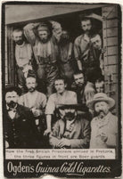 'How the first British Prisoners arrived in Pretoria, the three figures in front are Boer guards' NPG x196286