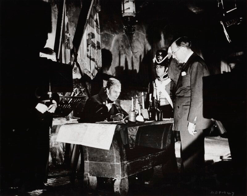 Victor saville; george arliss on the set of 'the iron duke' npg x34571