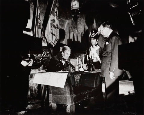 Victor Saville; George Arliss on the set of 'The Iron Duke' NPG x34571