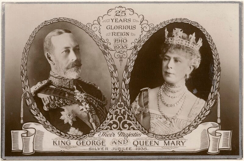 'Their Majesties King George and Queen Mary Silver Jubilee 1935' (King George V; Queen Mary) NPG x196857