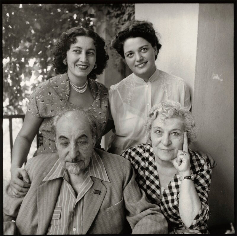 Bella isahakyan; avetik sahak isahakyan; sophie isahakyan and an unknown woman npg x135165