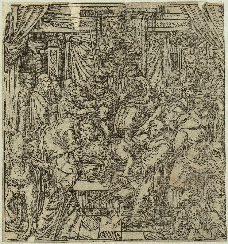 'the pope suppressed by king henry viii' npg d24931