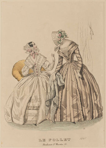 Toilette d'interieur and carriage costume, July 1841 NPG D47877