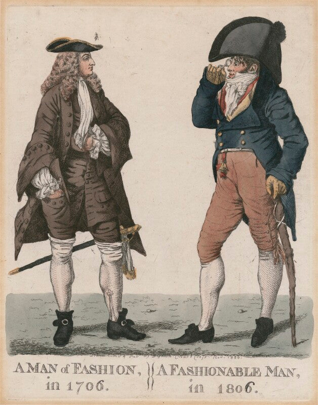 A man of fashion, in 1700. a fashionable man in 1800. npg d47137