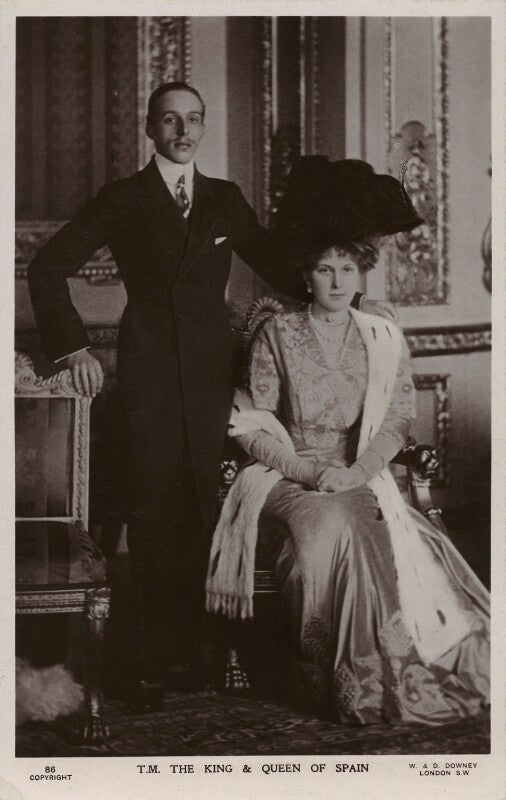 Alfonso xiii, king of spain; victoria eugenie ('ena') of battenberg, queen of spain npg x74381