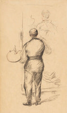 Back view of an unknown artist painting portrait of a woman NPG 3072(2)