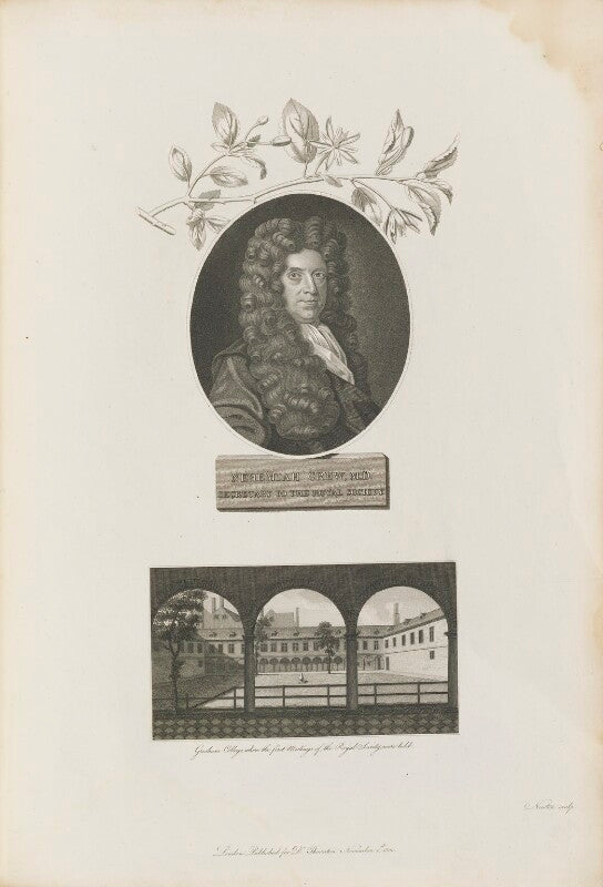 Nehemiah grew with 'gresham college, where the first meetings of the royal society were held' npg d34354