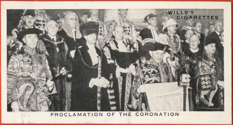 'proclamation of the coronation' (sir arthur william steuart cochrane; 22 unknown sitters) npg d47312