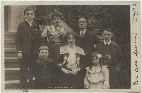 'Dan Leno & Family' (including Dan Leno and Sarah Lydia Galvin (née Reynolds)) NPG x20007