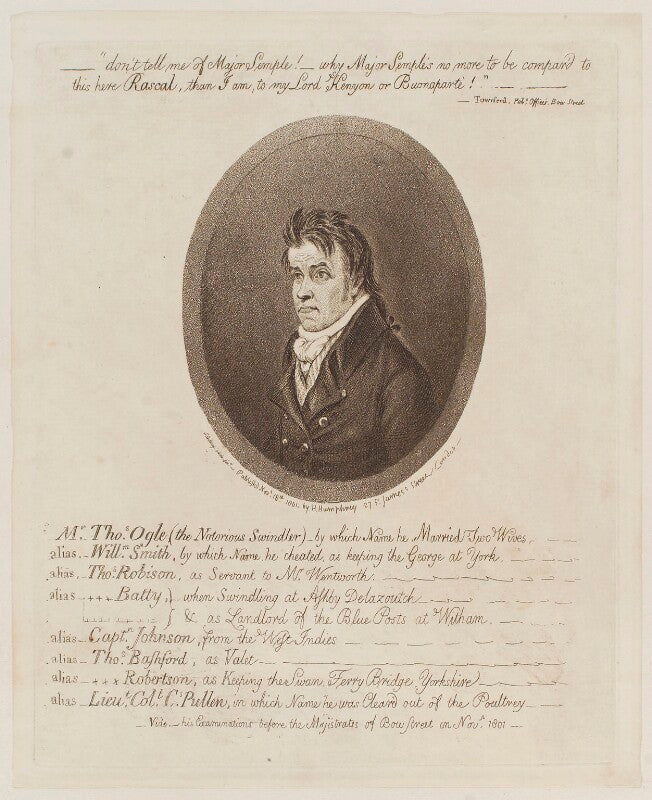 Thomas ogle ('   "don't tell me of major semple!   ..."') npg d12772