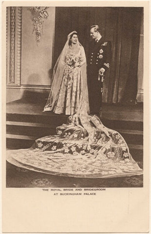 'The Royal Bride and Bridegroom at Buckingham Palace' (Queen Elizabeth II; Prince Philip, Duke of Edinburgh) NPG x193059