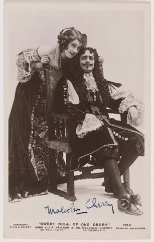 Julia Emilie Neilson as Nell Gwyn; Malcolm Cherry as Charles II in 'Sweet Nell of Old Drury' NPG x196990