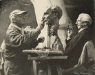 Jacob Epstein with Bertrand Russell NPG x133292