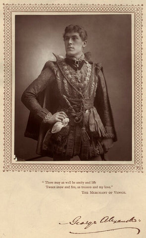 Sir George Alexander (George Samson) as Bassanio in 'The Merchant of Venice' NPG x5153