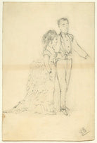 Sketch of an unknown man and woman NPG D23178