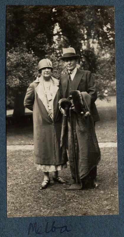 Nellie melba and an unknown man npg ax142197