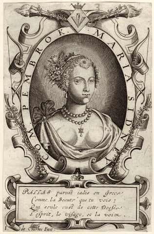 Unknown woman engraved as Mary Herbert, Countess of Pembroke NPG D27988