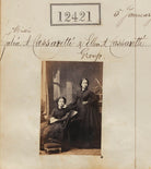 Julia Mary Sheridan (née Cassavetti); Helen Euphrosiny ('Ellen') De Linden (née Cassavetti) NPG Ax62070
