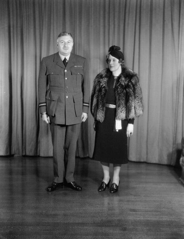 Sir (william) lindsay everard; cornelia ione kathleen (née beresford armstrong), lady everard npg x124405