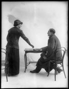 Margaret Chute as Mrs Cowper-Cowper; G. Trevor Roller as Parker in 'Lady Windermere's Fan' NPG x103964