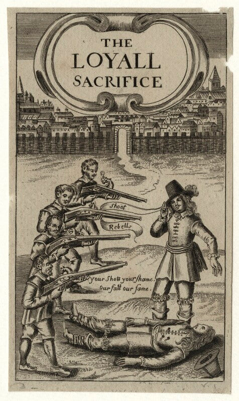 Sir charles lucas in the title page to ''the loyall scarifice'' npg d27194