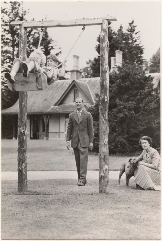'the royal family at balmoral' (princess anne; king charles iii; prince philip, duke of edinburgh; queen elizabeth ii) npg x193031