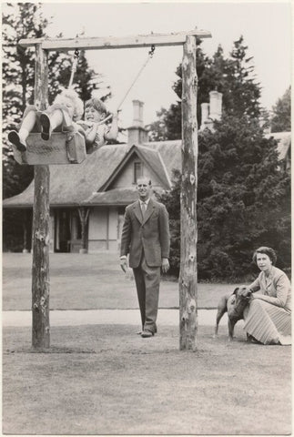 'The Royal Family at Balmoral' (Princess Anne; King Charles III; Prince Philip, Duke of Edinburgh; Queen Elizabeth II) NPG x193031