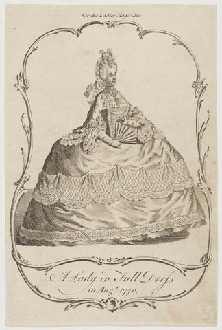 'A Lady in Full Dress in Augt. 1770' NPG D47481