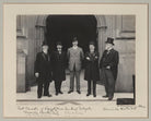 Mehmed Talat Pasha, Neville Travers Borton and Sir John Henniker Heaton, 1st Bt with two other Turkish delegates NPG x135594