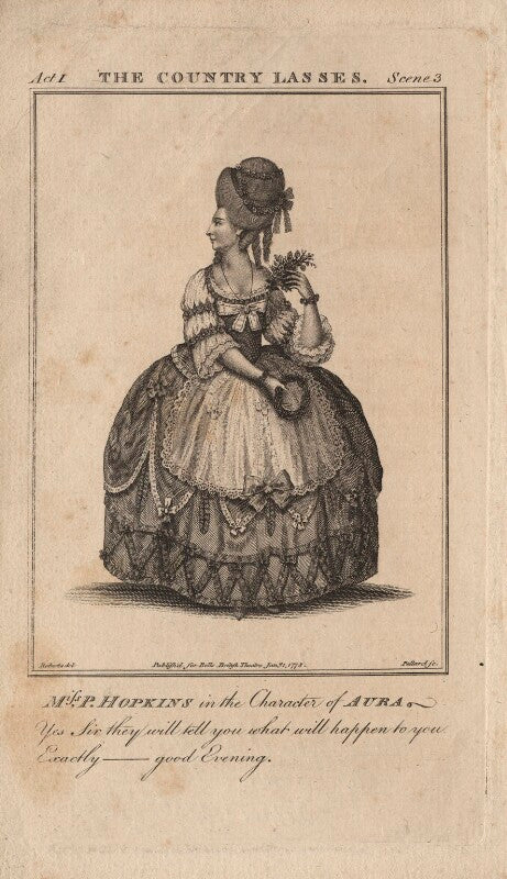 Priscilla kemble (née hopkins) when miss hopkins; as aura in johnson's 'country lasses' npg d8661