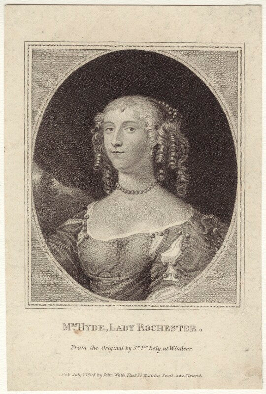 Jane hyde (née leveson gower), countess of clarendon and rochester npg d30535