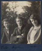 Bob Gathorne-Hardy; Kyrle Leng; Julian Vinogradoff (née Morrell) NPG Ax141492