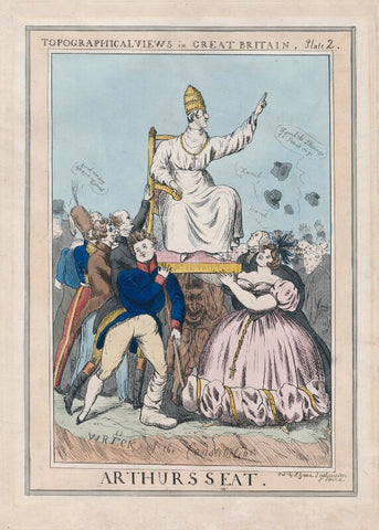 'Arthurs Seat' (Henry William Paget, 1st Marquess of Anglesey; Sir Robert Peel, 2nd Bt; Sir Frances Burdett, 5th Bt; King George IV; Arthur Wellesley, 1st Duke of Wellington; Daniel O'Connell; Elizabeth Conyngham (née Denison), Marchioness Conyngham) NPG D48759