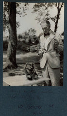 Philip Edward Morrell with his dog Pung NPG Ax143661
