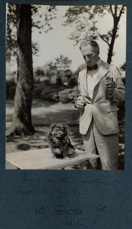 Philip edward morrell with his dog pung npg ax143661