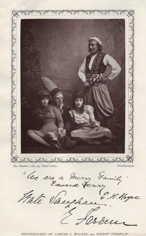 Nellie farren, edward terry, kate vaughan and edward royce in 'the forty thieves' npg x9397