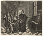 Jeremy Taylor with figures representing youth, maturity and old age NPG D21029