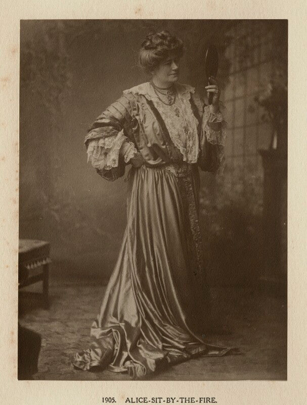 Ellen terry as alice grey in 'alice sit by the fire' npg ax131328