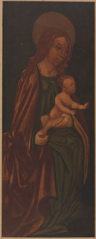 Virgin and child from painting of 'Adoration of the Magi' on the rood screen at Plymtree Church NPG D43056