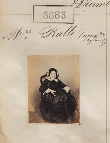 'Reproduction by order of Mrs Ralli' NPG Ax56614