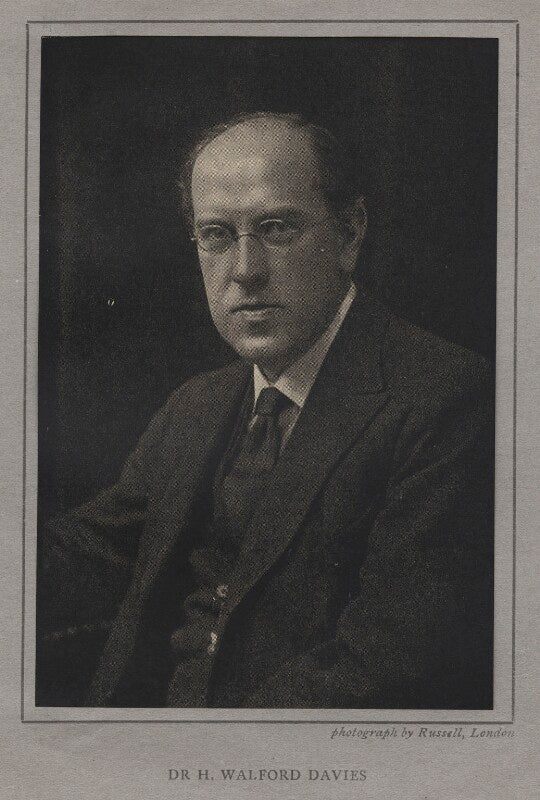 Sir (henry) walford davies npg x76956