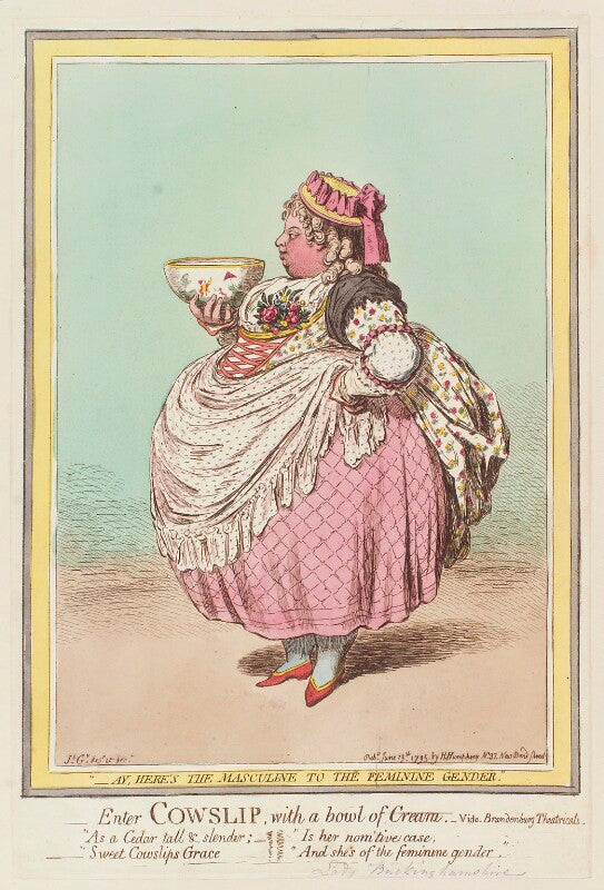 Albinia, countess of buckinghamshire ('enter cowslip with a bowl of cream') npg d12532