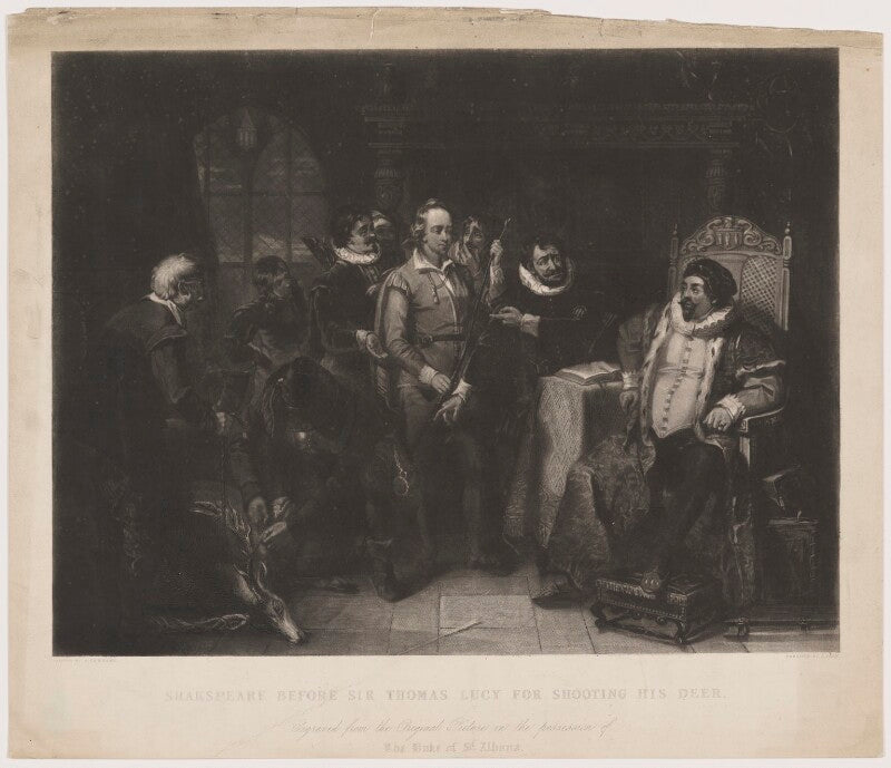 William shakespeare before sir thomas lucy for shooting his deer npg d41662