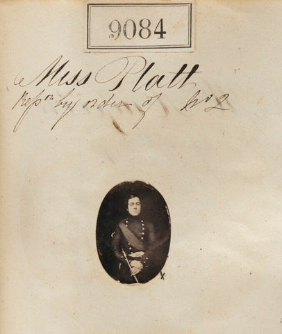 'Reproduction by order of Miss Platt' (Unknown man) NPG Ax58906