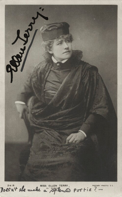 Ellen terry as portia in 'the merchant of venice' npg x16989