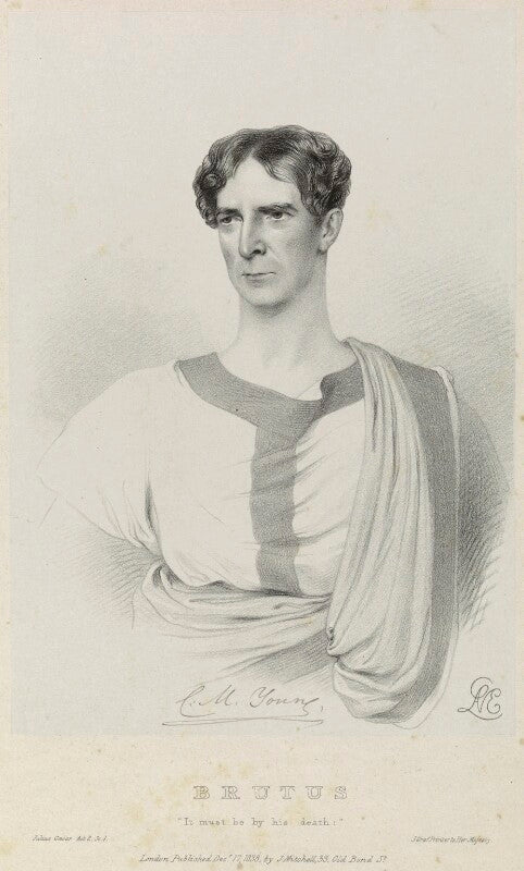 Charles mayne young as brutus in 'julius caesar' npg d22076