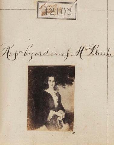 'Reproduction by order of Mrs Burshe' NPG Ax61778