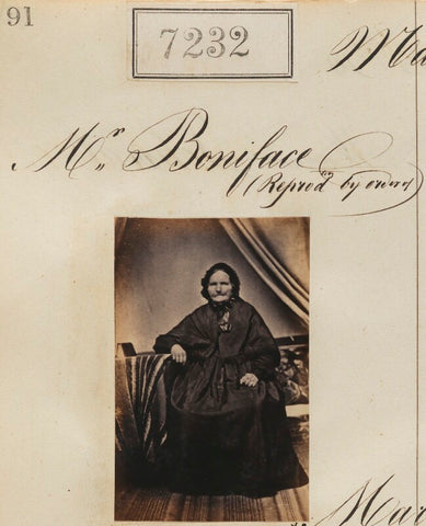 'Reproduction by order of Mrs Boniface' NPG Ax57144