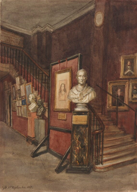 Staircase to the upper long gallery, near the entrance of the national portrait gallery at south kensington npg 2747d
